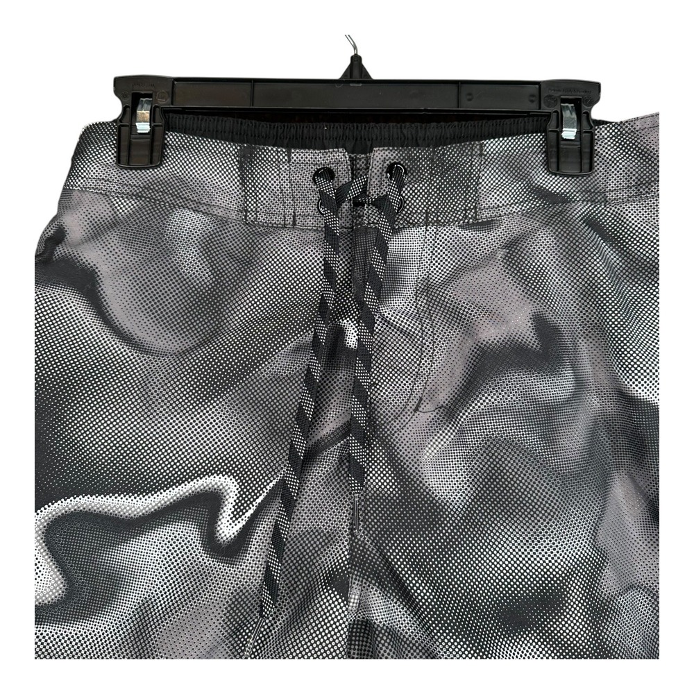 Nike Men's M Medium Gray Black Swirl Swim Trunks Pool Casual - Picture 3 of 16